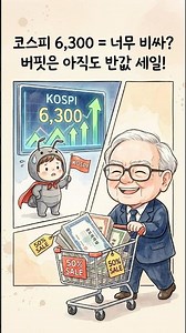 "코스피 6,300 비싸다고?".. 워런 버핏은 지금 '이 주식' 쓸어 담는다 #경제공부