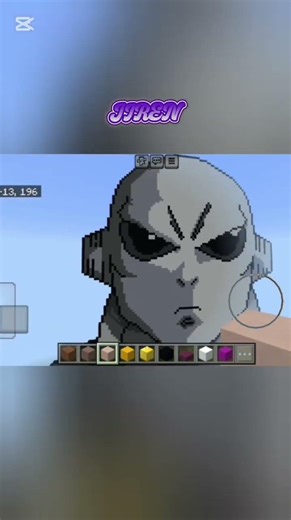 I built jiren in mine craft