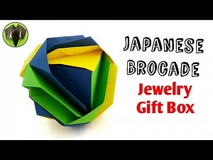 Japanese Brocade | Cube Jewelry Gift Box - DIY Origami Tutorial by Paper Folds ❤️