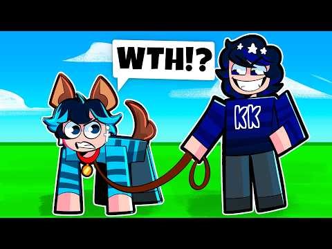 I made my brother play SUS roblox games...