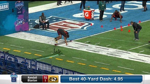 Kendall Blanton's full 2019 NFL Scouting Combine workout