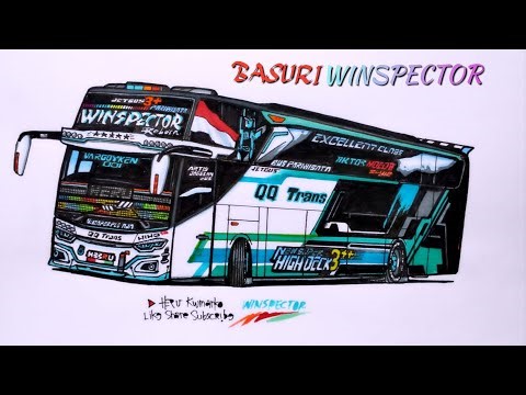 BUS BASURI WINSPECTOR REBORN, DOUBLE BASURI, BUS TELOLET BASURI, CARA MENGGAMBAR BUS
