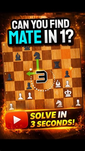 Chess Puzzle: Mate in 1 Move! #chess #chessgame #lichesstitledarena #siciliandefense #games