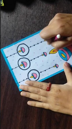 Diwali Greetings card || Dewali card for school compition 🎀