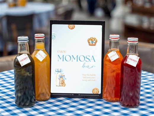 Cookie Baby Shower Mimosa Bar Sign, Juice Labels (digital Download) - Etsy