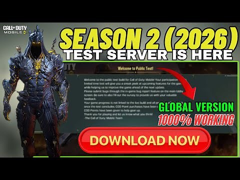 Season 2 Test Server is Here Cod Mobile | Global Version | Codm Test Server 2026 | S2 Test Server