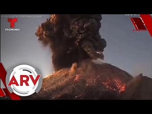 Volcán Popocatépetl hace impactante explosión y emiten alerta | Al Rojo Vivo | Telemundo