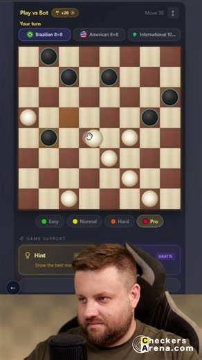 Can YOU beat the PRO bot on Checkers Arena? 🔥