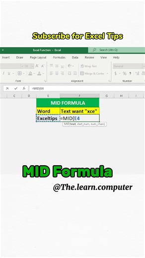 Excel MID Formula in Hindi | Text ke Beech se Word Nikale Easily #excel #midformula #exceltips