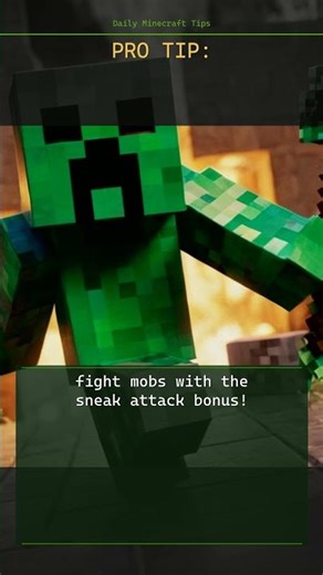 Minecraft tip: fight mobs with the sneak attack bonus! ⚔️