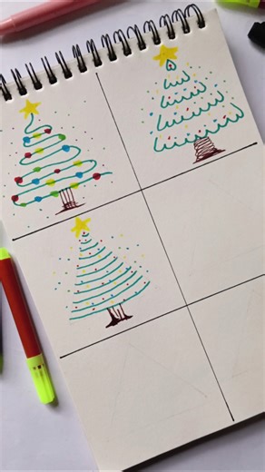 Very easy christmas tree 🌲 drawing (part 1) #shortvideo #ytshorts #art