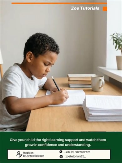 This is where the right guidance comes in. We help children move from confusion to understanding, and from frustration to confidence through structured online learning and consistent support. Because learning is better when your child isn’t doing it alone. Click link in bio to book a free academic assessment #onlinetutor #onlinetutoring #zoetutorials #onlinelearning #educationmatters