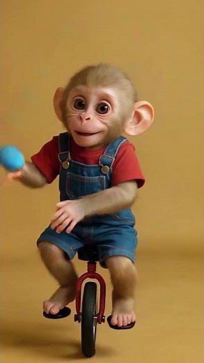 The Most Talented Circus Monkey Juggles on a Unicycle! 🎪