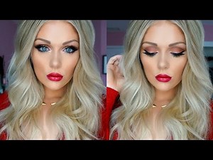 Warm Smokey Eye & Red Lips Makeup Tutorial