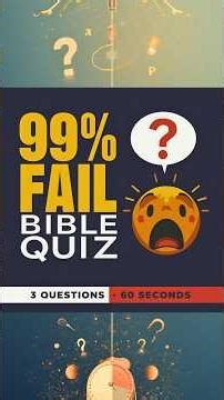 Only 1% Can Pass This 3-Question Bible Quiz
