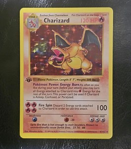 1st Edition Charizard Custom Handmade Card With Pro Case With Fast Shipping - Etsy