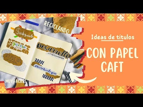 Haz títulos para tus apuntes usando papel craft | ¡Muy Fáciles y Reciclando! | Creating With Gonzo