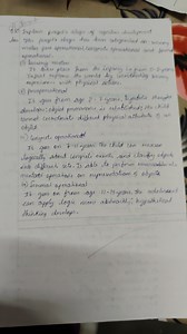 Explain Piaget's stages of cognitive development. The Piaget's ... | Filo