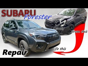 Subaru Forester 2022. Repairing a car's front end in 14 minutes