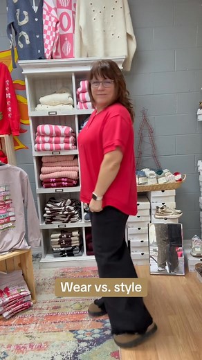 Wearing vs. Styling can make such a big difference in your outfits! Amy is here to show you different ways to style up your outfit☀️ #sunshine731 #wearvsstyle #howwouldyouwear #wednesday #humpday | Sunshine Boutique