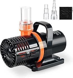 3400GPH Pond pump,Submersible Water Pump,high lift waterfall pump,with barrier bag, used as fountain pump outdoor,for Koi Pond Statuary Aquarium 22FT Max Lift 140W