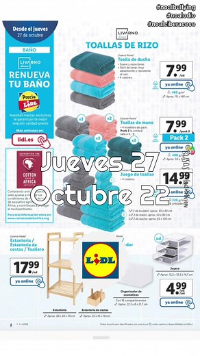 Lidl Catálogo jueves 27 de octubre de 2022: baño, toallas, brochas de maquillaje, decoración, calefactores... 🌈🌈🌈🌈🌈🌈🌈🌈🌈🌈🌈 Volvemos con la campaña para concienciar y evitar el ciberacoso mediante estos mensajes. Siempre os mostramos lo que hay para que tu sepas de su existencia, sea un libro, unas verduras, dulces, ropa, noticias etc. Para que tú puedas ver libremente todo lo q hay y decidir si t gusta o no t gusta. 🔻🔻🔻🔻🔻🔻🔻🔻🔻🔻🔻🔻🔻🔻🔻🔻 🛑 Como siempre y vamos a dejar en ca