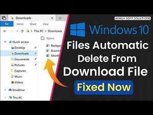 How to Fix Automatic Delete Files From Download Folder in Windows 10 | Hindi | Akash Soft Solutions