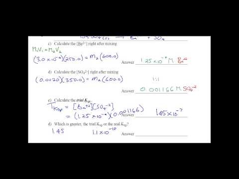 LT 3.2 part 2 - Trial Ksp - Predicting Precipitates - Chemistry 12 - Sec 3.7