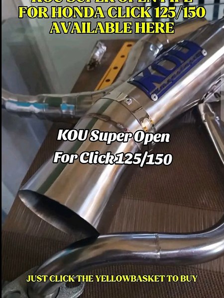 KOU Super Open Pipe for Honda Click 125/150