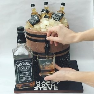 This Jack Daniels birthday cake is amazing... Happy 50th birthday, Steve! 😂🥃 | The Manc