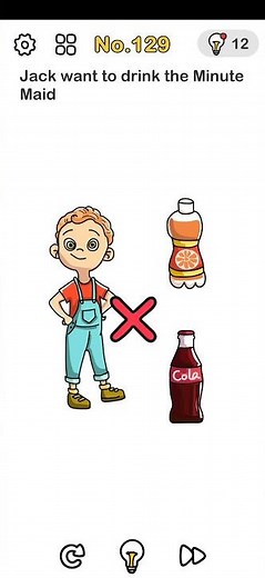 Brain Out Level 129 | Jack wants to drink the minute maid | Brain Out Game Solution Level 129