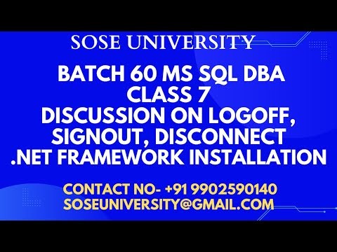 B60 SqlDBA Class 7 Discussion on LogOff, Signout, Disconnect in the Windows Server || +91 9902590140