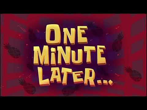 One minute later... Spongebob time card