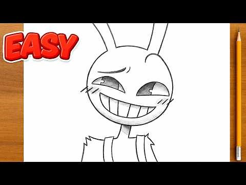 How to Draw Jax from The Amazing Digital Circus 🎭🐰 Step by Step ✏️ Easy Pencil Drawing