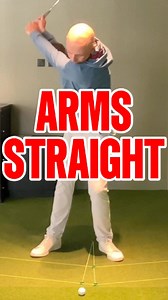 Comment "TQ" to receive FREE training videos from my Tour Quality Ball Striking course that'll take your game to the next level! "Arms Straight" is a cue most golfers that come to me need ⛳ The ability to manage the swing radius as the swing gets longer is one of the most difficult things that amateur golfers have to do, and it's probably the No. 1 violation of the S&T 10 Words that I see on a daily basis. Golfers who swing back and flex their arms excessively on the backswing, through impact an