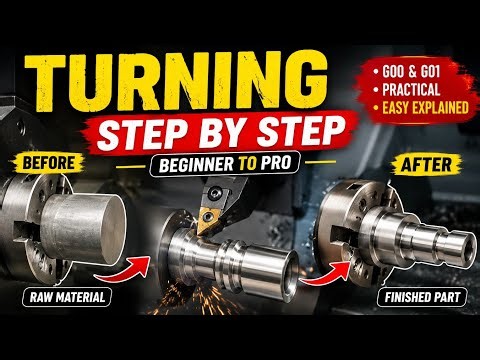 CNC Turning Step by Step | Complete Beginner Tutorial | CNC Simulator Programming