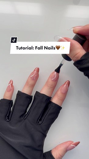 Easy French Swirl Nail Tutorial for Fall