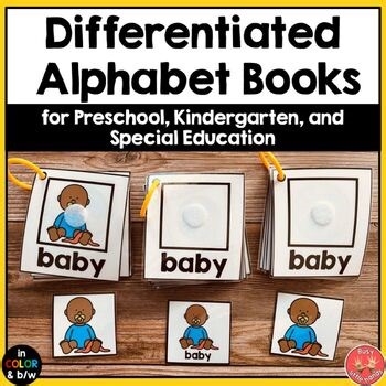 Alphabet Mini-Books - differentiated -Preschool, Kindergarten, Special Education