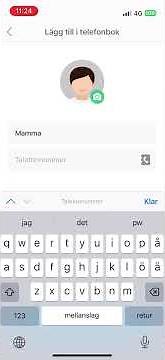 Lägg till och radera kontakter i klockans kontaktlista