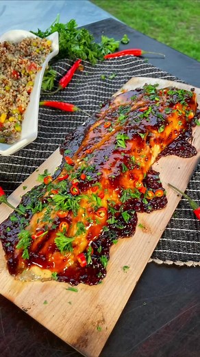 Cedar Plank Arctic Char Recipe with Sweet Glaze
