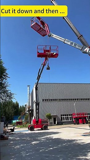 Boom Lift Operational Testing: Self-Propelled Aerial Platform Performance Stability Demo #automobile
