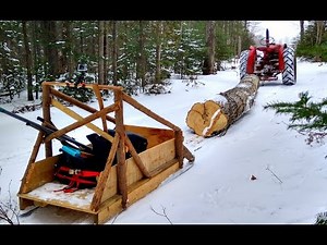 Winter Log Train!- Ep21- Outsider Log Cabin