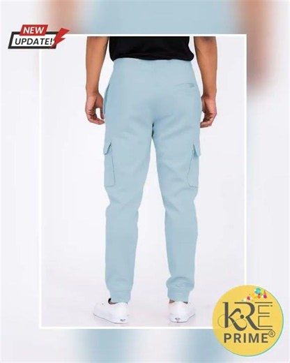 KRE Prime Men Cotton Blend Cargo Joggers