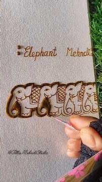 Easy Elephant Border Mehndi || step by step tutorial for beginners | #mehndi #shorts #ytshorts #art