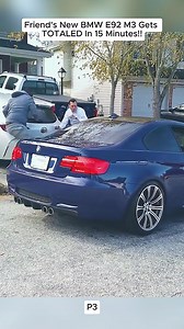 Friend's New BMW E92 M3 Gets TOTALED In 15 Minutes!! #BMWM3 #E92M3 #CarCrash #Totaled #CarFail