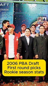The 2006 PBA Draft first-round picks and their rookie season statistics | Senyor Pep