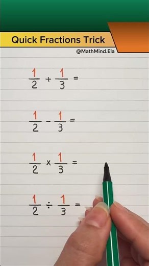 “Fraction Trick in 30 Seconds! 🔥 (Math Hack You Need)” #mathtricks #maths #shortsviral