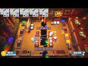 Overcooked 2 Level 4-6, 2 Players, 3 Stars