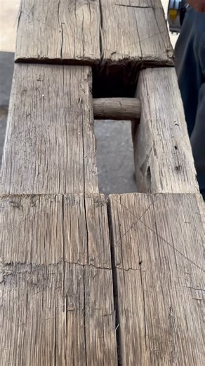 Timber Legacy Co. on Instagram: "A snug fit, filling an old mortise pocket for a client. This was a test piece and we used a matching sawn skin rather than a hand hewn piece."