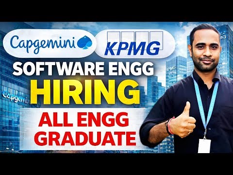 Capgemini Software Engineer Hiring Posted 12/02 | KPMG Biggest Hiring | 2025/2024